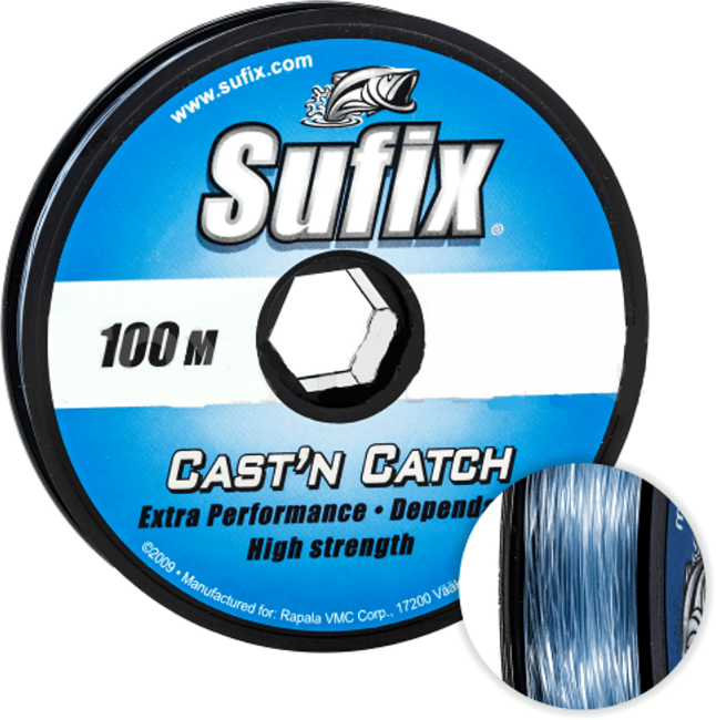 Леска монофил SUFIX Cast'n Catch синяя 100м 0.40мм 9кг Леска монофил SUFIX Cast'n Catch синяя 100м 0.40мм 9кг