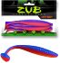 Виброхвост ZUB-IZI 99мм 4шт/уп цвет 021 фиолетово-красный