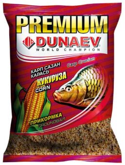 Прикормка DUNAEV Premium 1кг Карп-Сазан Кукуруза