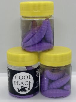 Силиконовая приманка COOL PLACE Maggot 1.6" Сыр #белый/бабушкино пальто 10шт/уп