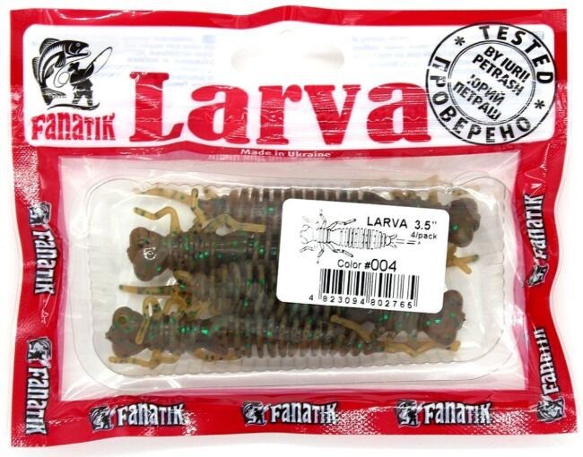 Cиликоновая приманка Fanatik Larva 3.5 (8.5cм) 004