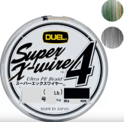 Плетёный шнур DUEL PE Super X-Wire 4 150м #1.5/0.21мм 10кг Silver H3583-S