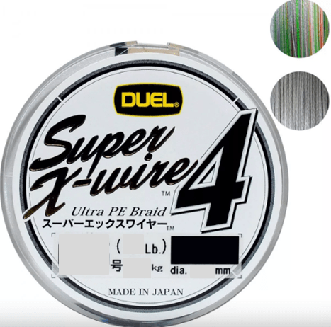 Плетёный шнур DUEL PE Super X-Wire 4 150м #0.6/0.13мм 5.4кг Silver H3579-S