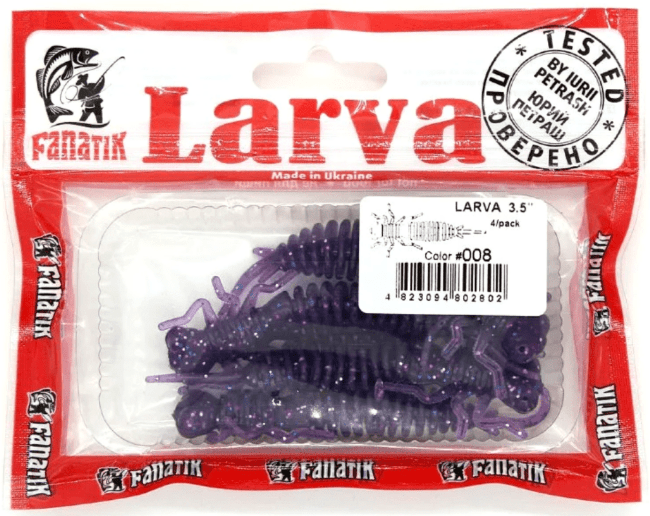 Cиликоновая приманка Fanatik Larva 3.5 (8.5cм) 008