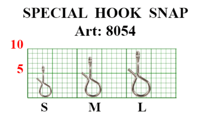 Застежка нахлыст/балансир FISH SEASON Special Hook Snap №L 4кг 6шт/уп 8054-LF