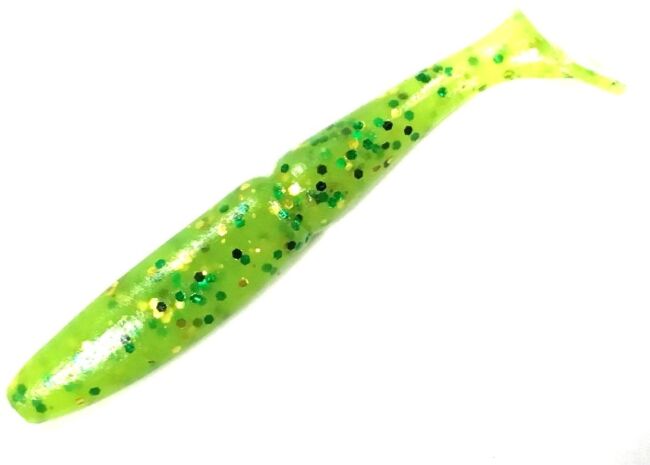 Виброхвост GROWS CULTURE Samurai One`Up Shad 3.0" 7.5см 3.5гр #53 Chartreuse Flash 6шт/уп
