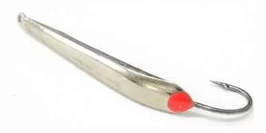 Блесна зимняя ПИРС "Вазуза малая"серебро 3.3гр с подвесным тройником MUSTAD#14