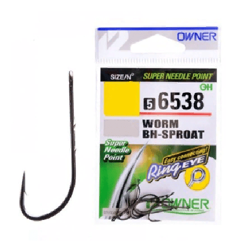 Крючок OWNER 56538-04 Worm BH-Sproat колечко черный с насечками 9шт/уп Крючок OWNER 56538-04 Worm BH-Sproat колечко черный с насечками 9шт/уп