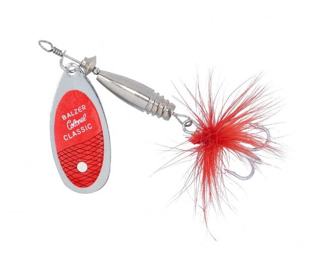 Блесна вращающаяся BALZER Colonel Classic Red Glitter 14гр, 13025 014