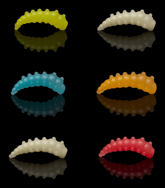 Силиконовая приманка SOOREX PRO Major 36мм 1.1гр Сыр #215 Микс светонакопительный/ Glow MIX 6шт/уп