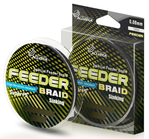 Плетёный шнур ALLVEGA Feeder Braid 150м 0.10мм 6.25кг темно-серый