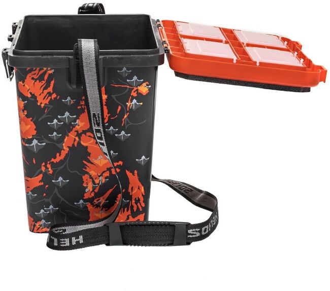 Рыболовный ящик HELIOS Shark 19л односекционный, оранжевый HS-IB-19-SHO-1