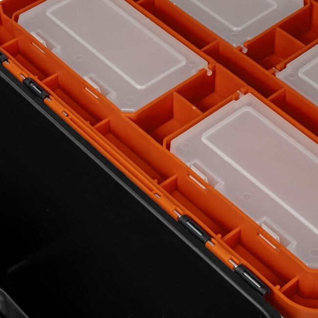 Рыболовный ящик HELIOS Shark 19л односекционный, оранжевый HS-IB-19-SHO-1