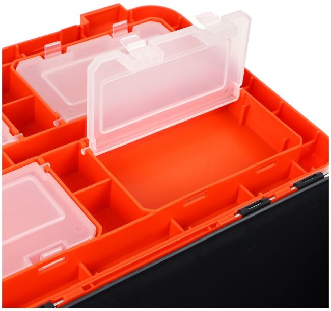 Рыболовный ящик HELIOS Shark 19л односекционный, оранжевый HS-IB-19-SHO-1