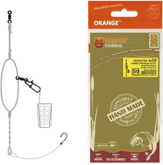 Монтаж фидер ORANGE Симметричная Петля Cage Feeder №59 60гр 1 hook #12 MF5960
