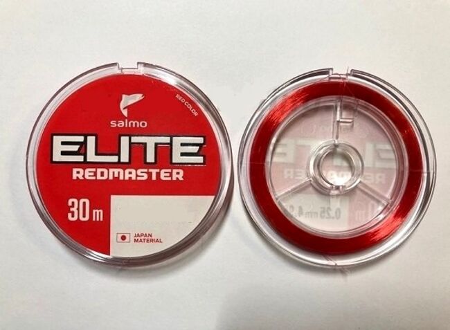 Леска монофил SALMO Elite RedMaster 30м 0.25мм 4.95кг красная 4512-025