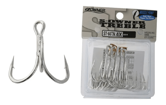 Крючок тройной OWNER 5666TN-4/0 ST-66TN олово кован 5шт/уп