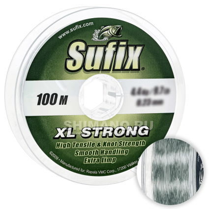 Леска монофил SUFIX XL Strong платина 100м 0.16мм 2.2кг