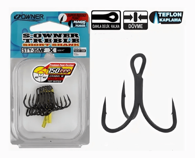 Крючок тройной OWNER 5635MF-06 STY-35MF черн мат кован 8шт/уп
