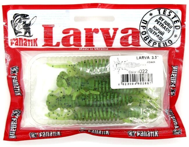 Cиликоновая приманка Fanatik Larva 3.5 (8.5cм) 022