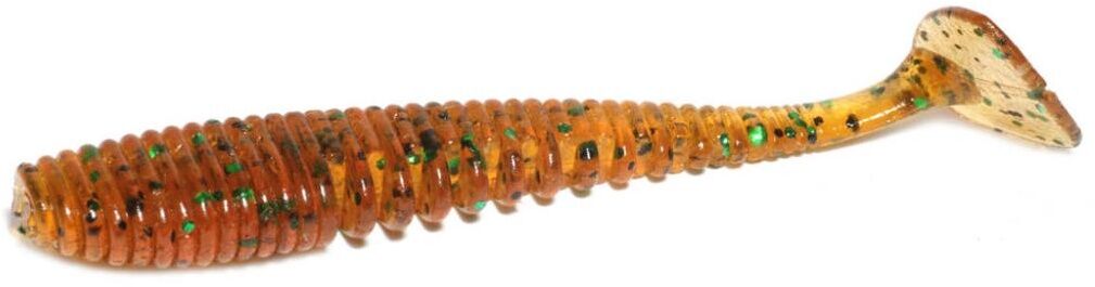 Виброхвост DIAMOND Awaruna 4.0" 5шт/уп EA#02: Peach Green FLK