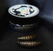 Силиконовая приманка FORTUNE FISH Маггот #10 (тёмно-коричневый, блёстка) 8шт/уп