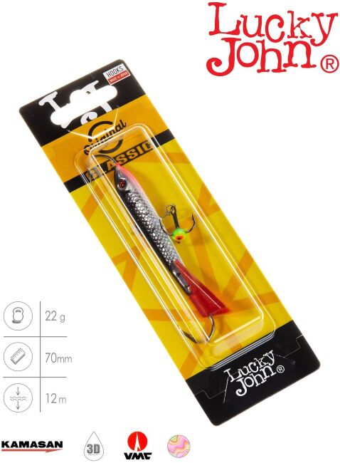 Балансир Lucky John CLASSIC 7 с тр. 70мм/12HRT блистер