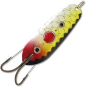 Блесна колеблющаяся KUUSAMO Rasanen 60/15 (бусинка, незац.) BL/Ye-S