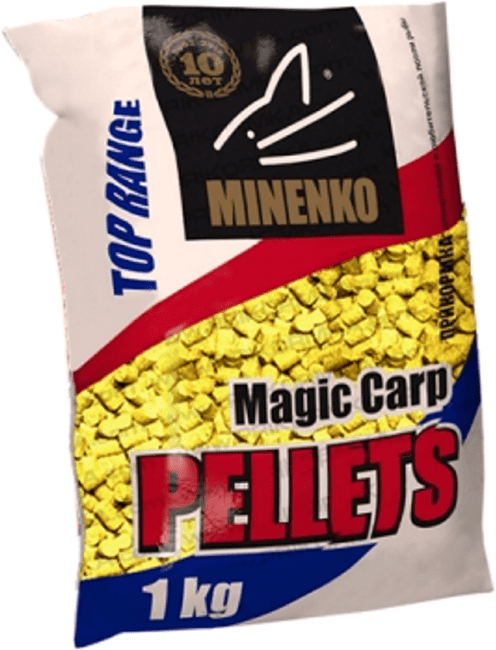 Пеллетс MINENKO Magic Carp PELLETS Ваниль 1кг желтый