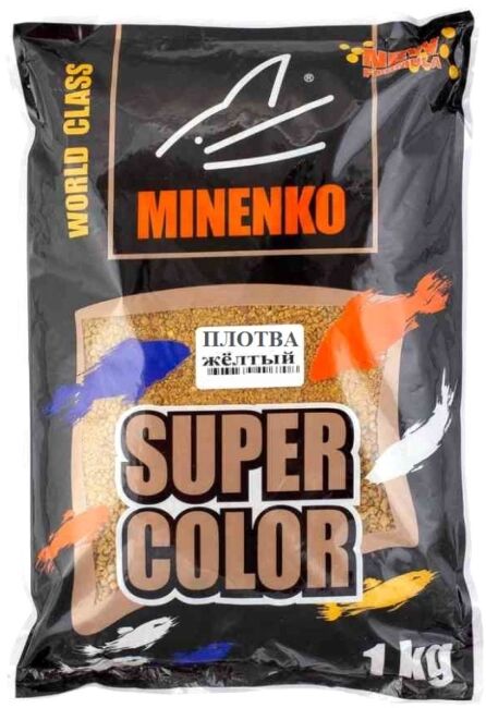 Прикормка MINENKO Super Color Плотва жёлтый 1кг Прикормка MINENKO Super Color Плотва жёлтый 1кг