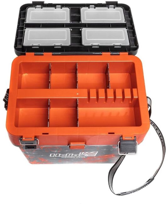 Рыболовный ящик HELIOS Shark 19л, оранжевый HS-IB-19-SHO Рыболовный ящик HELIOS Shark 19л, оранжевый HS-IB-19-SHO