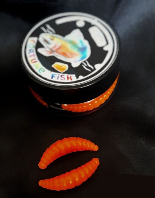 Силиконовая приманка FORTUNE FISH Маггот #11 (кислотный оранж) 8шт/уп Силиконовая приманка FORTUNE FISH Маггот #11 (кислотный оранж) 8шт/уп
