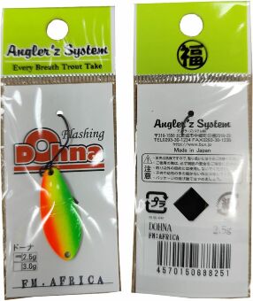 Блесна колеблющаяся Anglers System DOHNA ltd 2.5гр  #FM.AFRICA Блесна колеблющаяся Anglers System DOHNA ltd 2.5гр  #FM.AFRICA