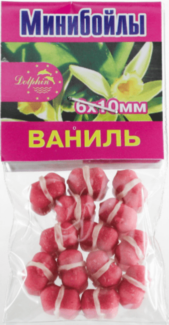 Минибойлы DOLPHIN тонущие с резинкой Ваниль 6*10мм