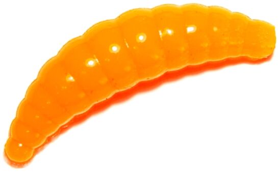 Силиконовая приманка TROUT ZONE Maggot 1.6" оранжевый сыр 10шт/уп