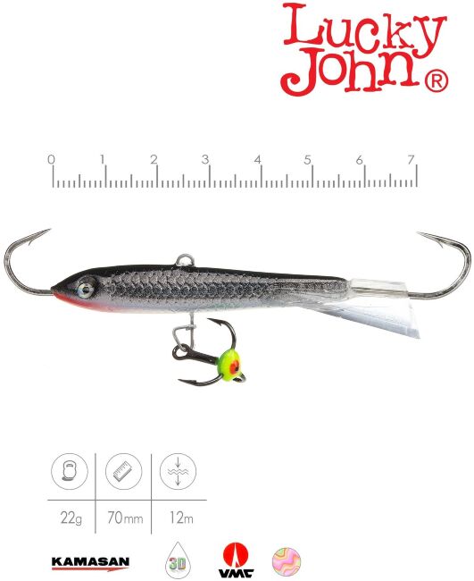 Балансир Lucky John CLASSIC 7 с тр. 70мм/13H блистер