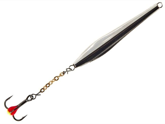Блесна вертикальная зимняя Lucky John DOUBLE BLADE с цепочкой и тройником 45 мм CS блистер Блесна вертикальная зимняя Lucky John DOUBLE BLADE с цепочкой и тройником 45 мм CS блистер