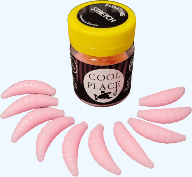 Силиконовая приманка COOL PLACE Maggot Stretch 1.6" Сыр #Розовый 10шт/уп