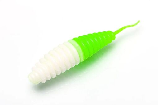 TFT Приманка силиконовая 50 мм. SKINNY Цвет: S-23 Белый-Салатовый, Аромат: Сыр, 10шт. TFT Приманка силиконовая 50 мм. SKINNY Цвет: S-23 Белый-Салатовый, Аромат: Сыр, 10шт.