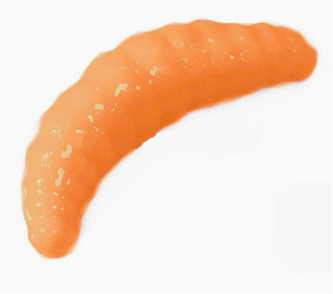 Силиконовая приманка TROUT ZONE Maggot 1.3" персиковый сыр 12шт/уп