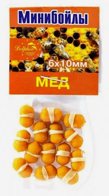 Минибойлы DOLPHIN тонущие с резинкой Мёд 6*10мм