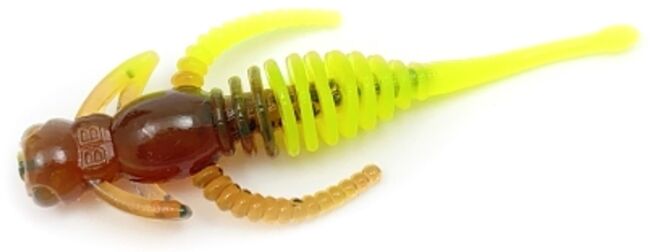 Силикон приманка BORODA BAITS Caligula Jr DC 45мм 0.6гр Motor Oil Лимон Сыр 10шт/уп