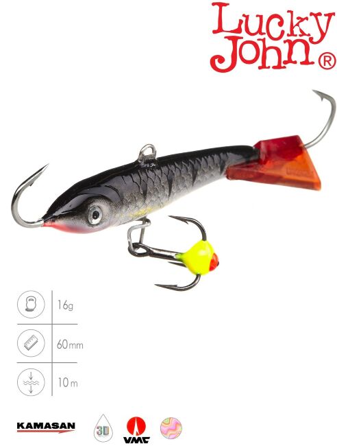 Балансир Lucky John CLASSIC 6 с тр. 60мм/12HRT блистер