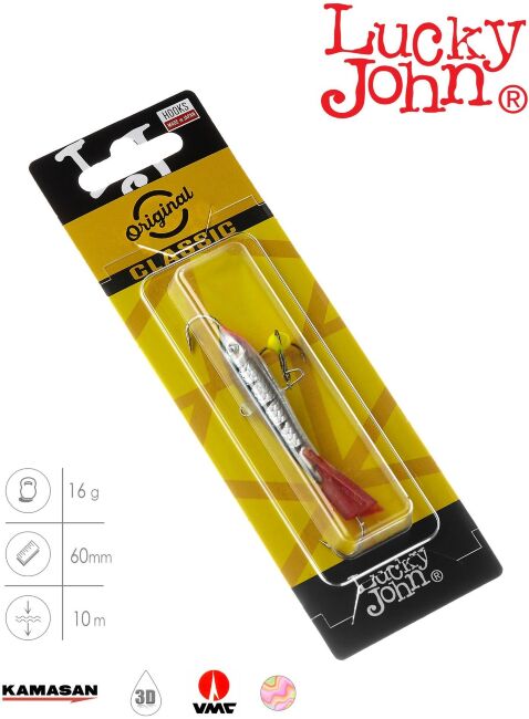 Балансир Lucky John CLASSIC 6 с тр. 60мм/12HRT блистер