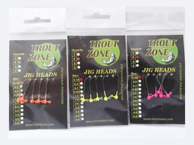 Джиг-головка Trout Zone 5 шт. в ассортименте