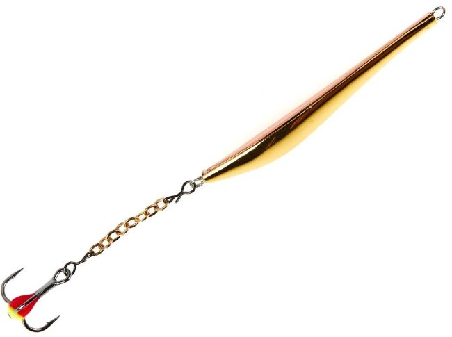 Блесна вертикальная зимняя Lucky John DOUBLE BLADE с цепочкой и тройником 45 мм GC блистер Блесна вертикальная зимняя Lucky John DOUBLE BLADE с цепочкой и тройником 45 мм GC блистер