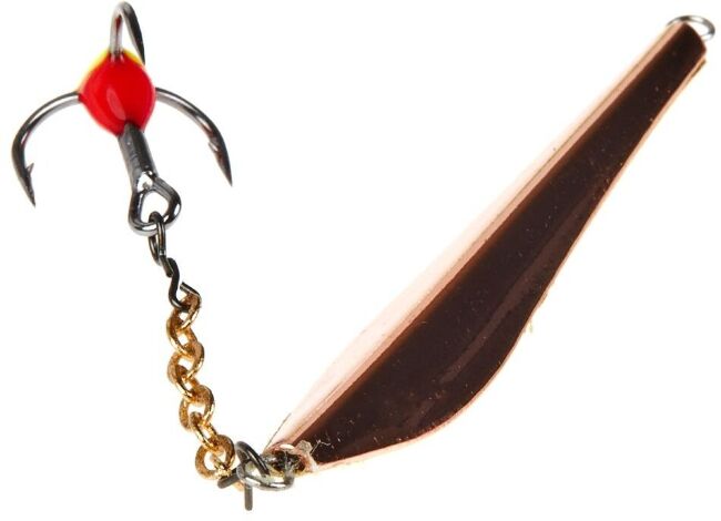 Блесна вертикальная зимняя Lucky John DOUBLE BLADE с цепочкой и тройником 45 мм GC блистер Блесна вертикальная зимняя Lucky John DOUBLE BLADE с цепочкой и тройником 45 мм GC блистер