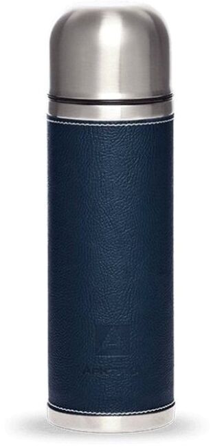 Термос АРКТИКА 108-1000 с узким горлом с кожаной вставкой 1.0л синий