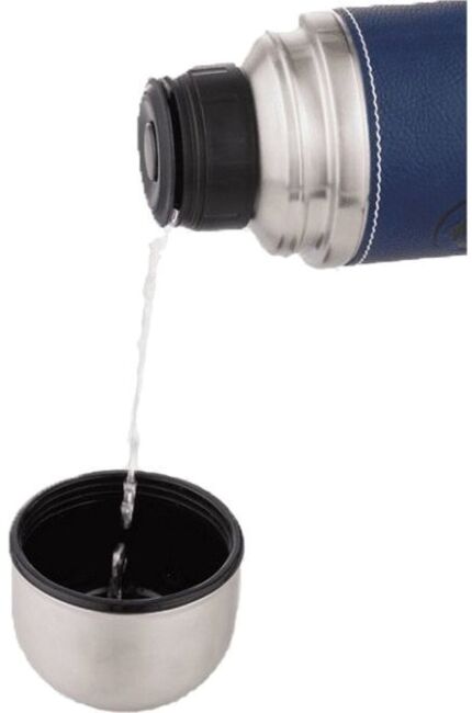 Термос АРКТИКА 108-1000 с узким горлом с кожаной вставкой 1.0л синий