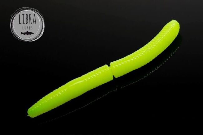 Приманка LIBRA LURES Fatty D'Worm 65 # 006 Hot Yellow 65мм Сыр 10шт/уп